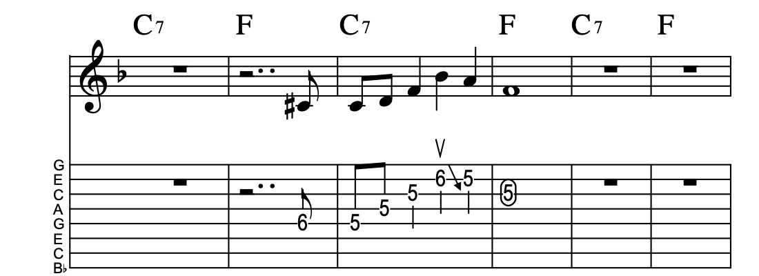 V7-I, Vamp 43, Key of F