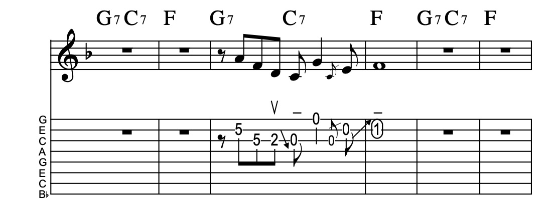 II7-V7-I, Vamp 39-3, Key of F