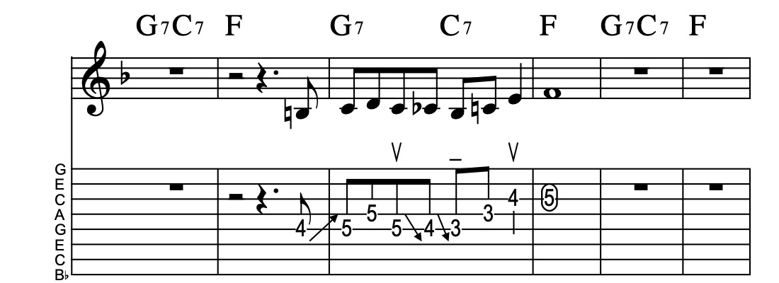 II7-V7-I, Vamp 61, Key of F