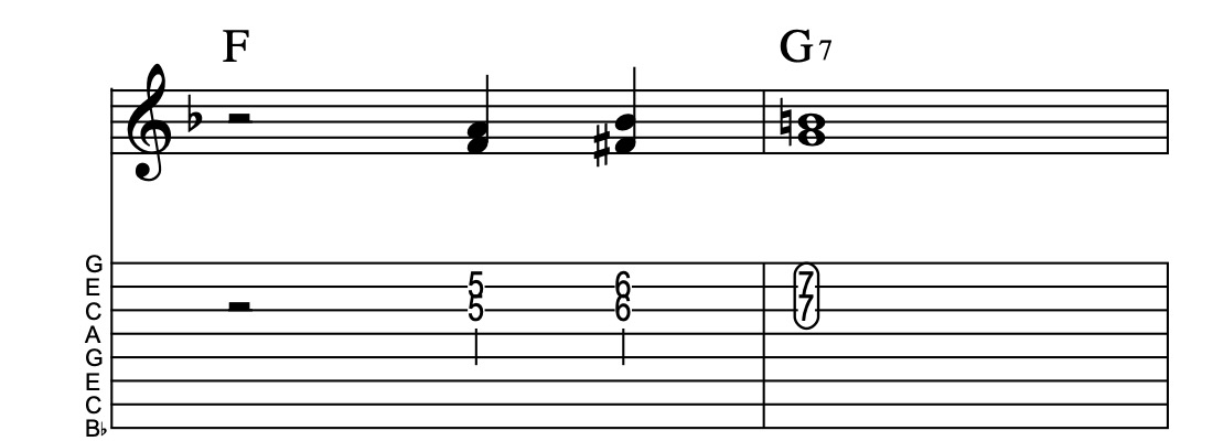 I-II7, Lick 78, Key of F