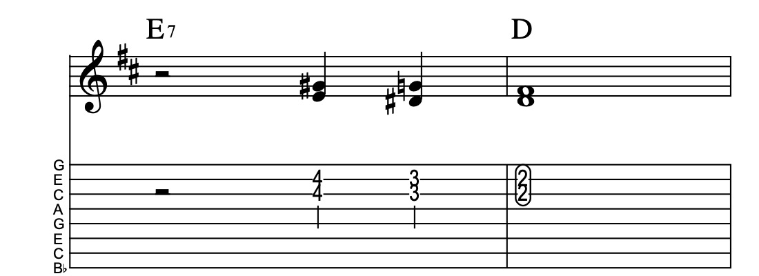II7-I, Lick 87, Key of D