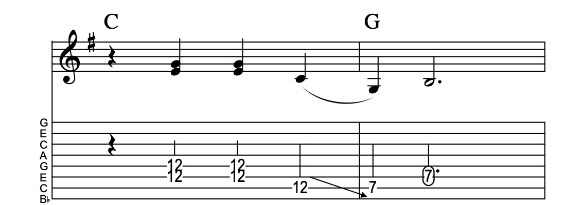 IV-I, Lick 104, Key of G